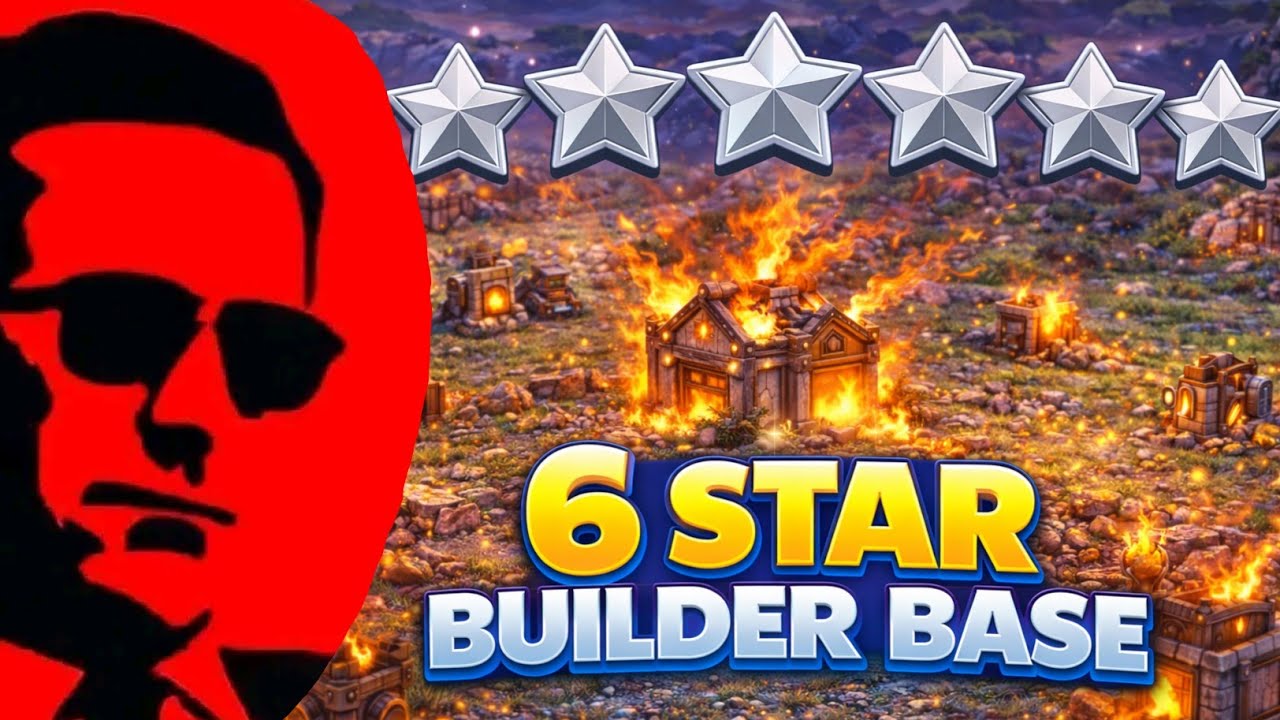 Builder Base 6 Star Attack Strategy | How to Get Six Stars Easily | COC