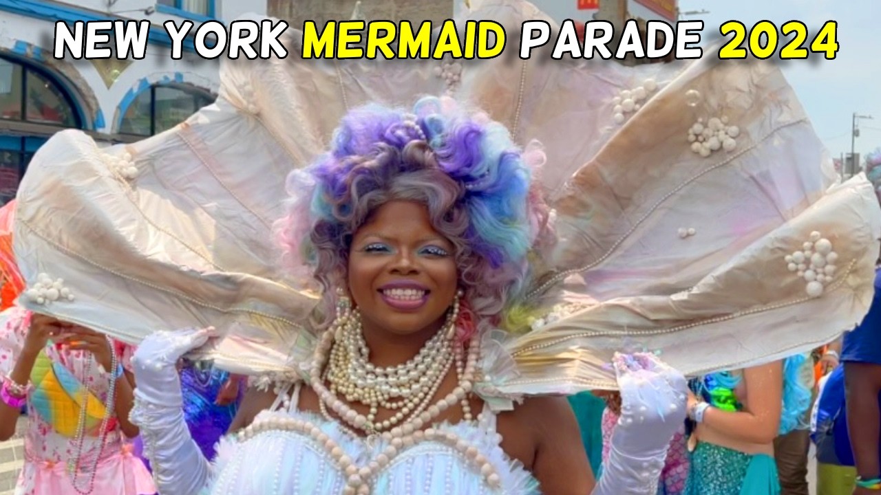 🗽New York 🧜&zwj;♀️ MERMAIDS Take Over Coney Island | 2024 Coney Island Mermaid Parade