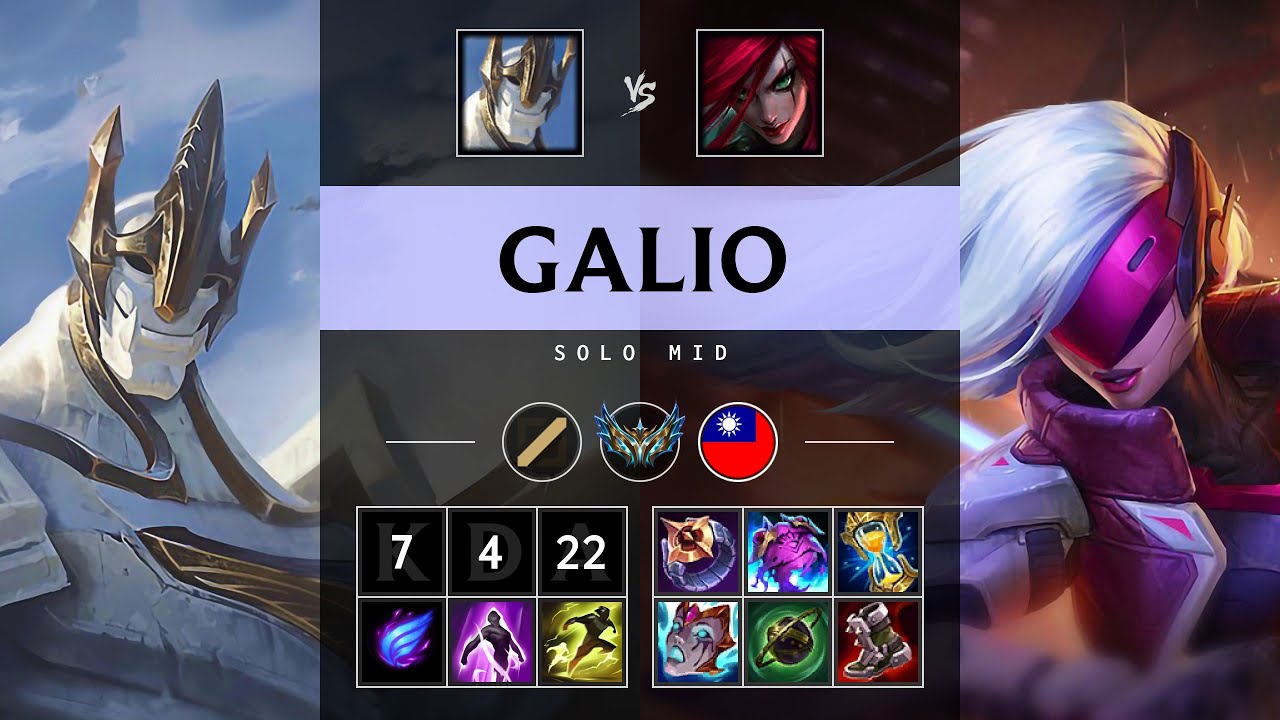 Galio Mid vs Katarina - TW Challenger Patch 25.16