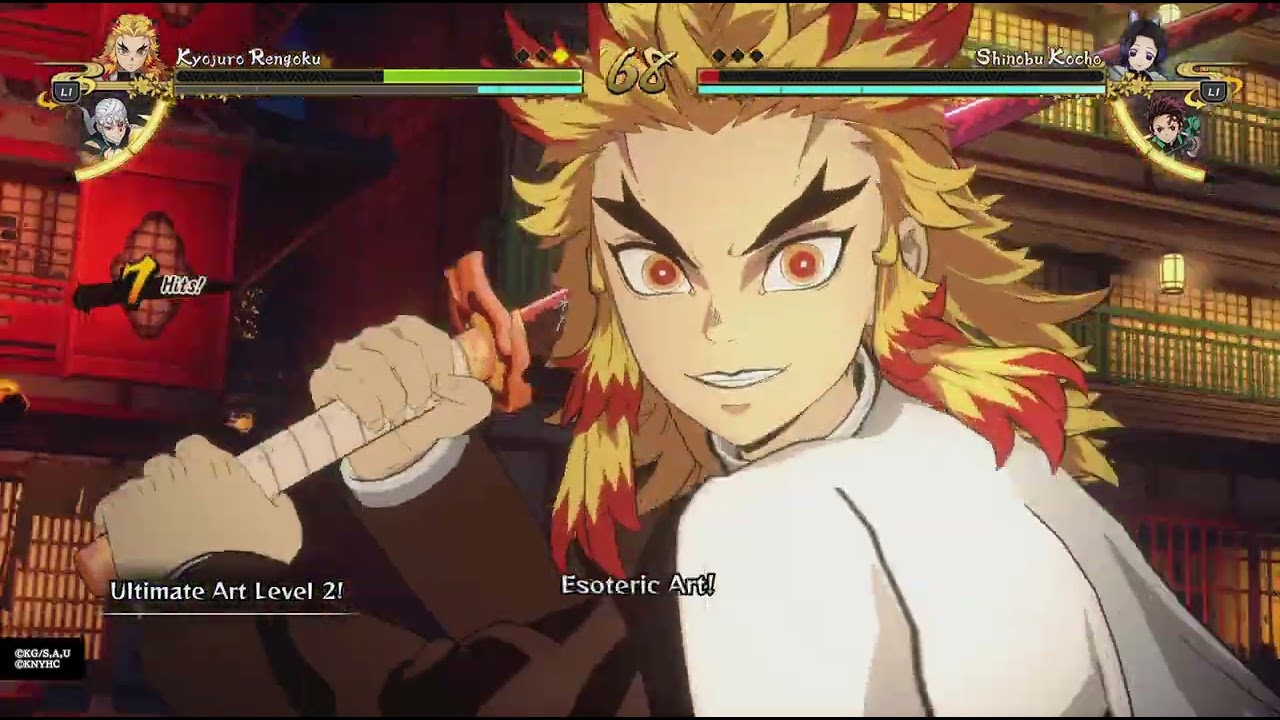 Tengen and rengoku vs shinobu and tanjiro