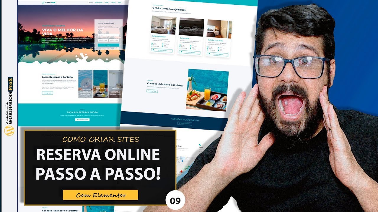 N.9 🦶 PASSO A PASSO 🦶 Como Fazer um Site Profissional de Reserva Online Booking Com Elementor