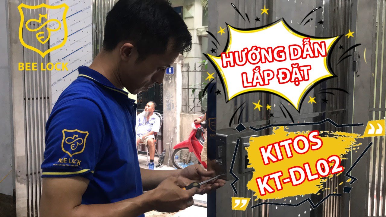 Lắp đặt khóa vân tay cửa sắt, cửa cổng ngoài trời Kitos KT-DL02 - Beelock - 0886968555