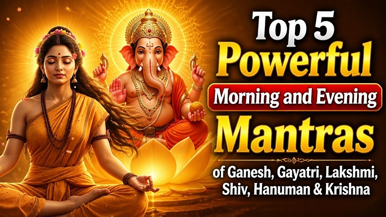 5-in-1 Morning Mantras of Ganesh, Gayatri, Lakshmi, Shiv, Hanuman & Krishna