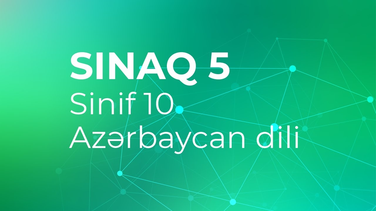 Azərbaycan dili 10-cu sinif  Güvən Sınaq 5 Qrup fənləri üzrə