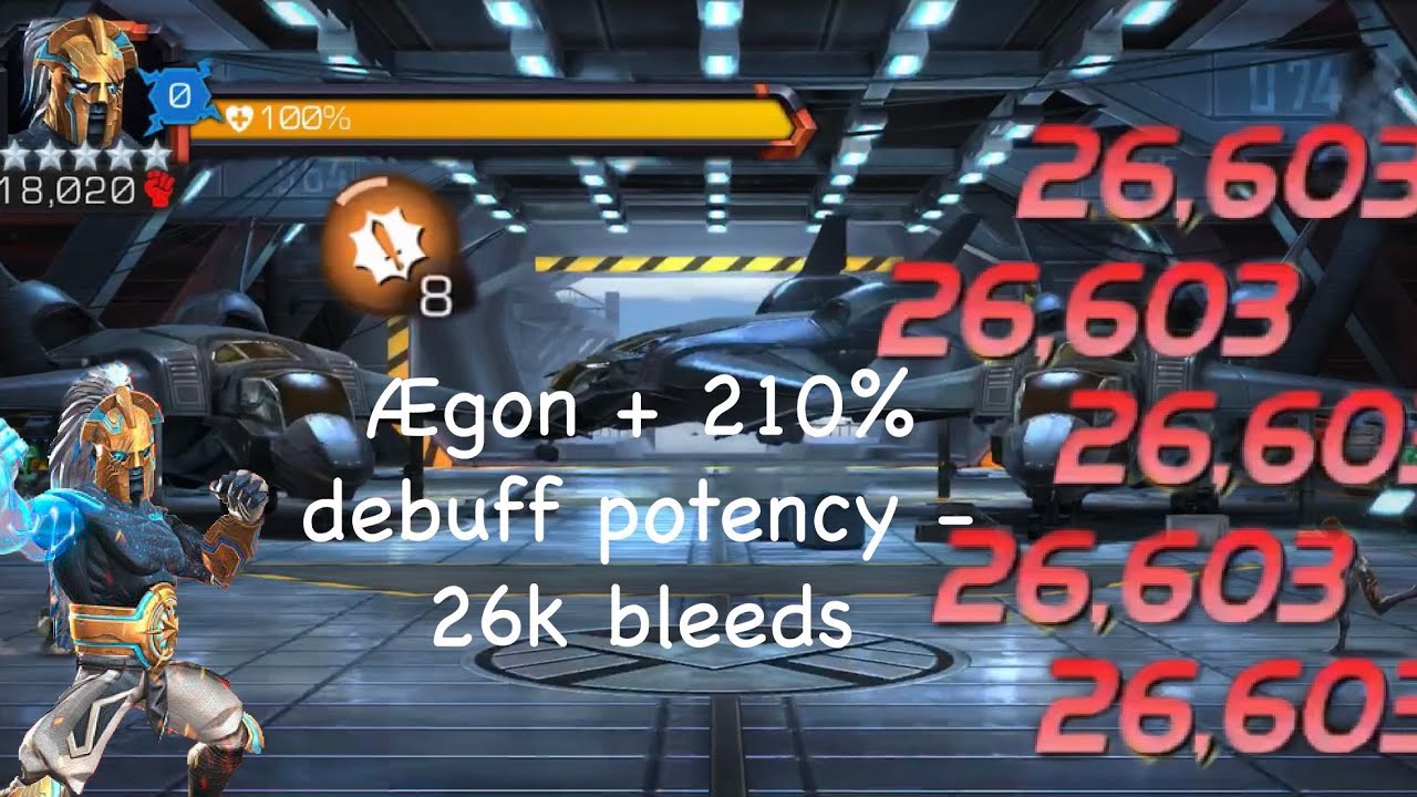 Aegon incredible damage. +210% bleed potency. 26k bleeds - MCOC
