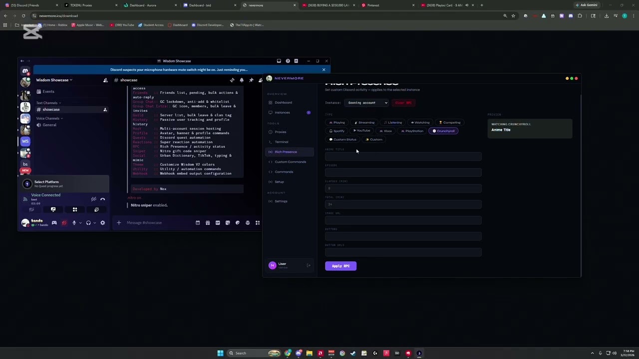 Discord Best Selfbot (150+ commands + auto updates + secure)
