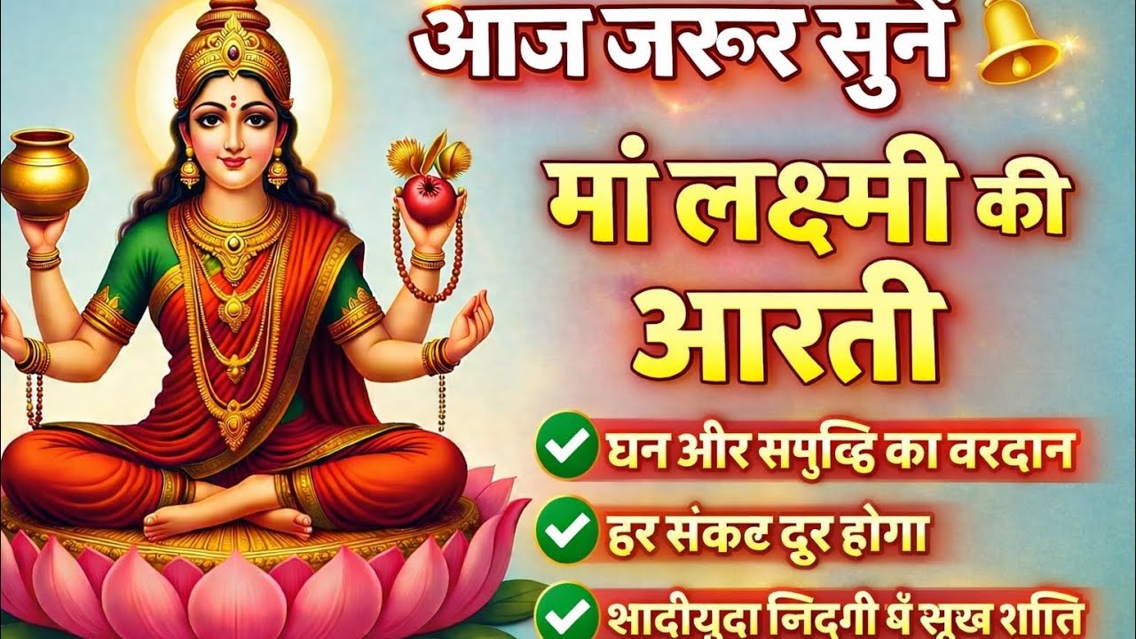 आज जरूर सुनें 🙏 मां लक्ष्मी की आरती | धन-समृद्धि का वरदान | हर संकट दूर होगा | Friday Special ✨