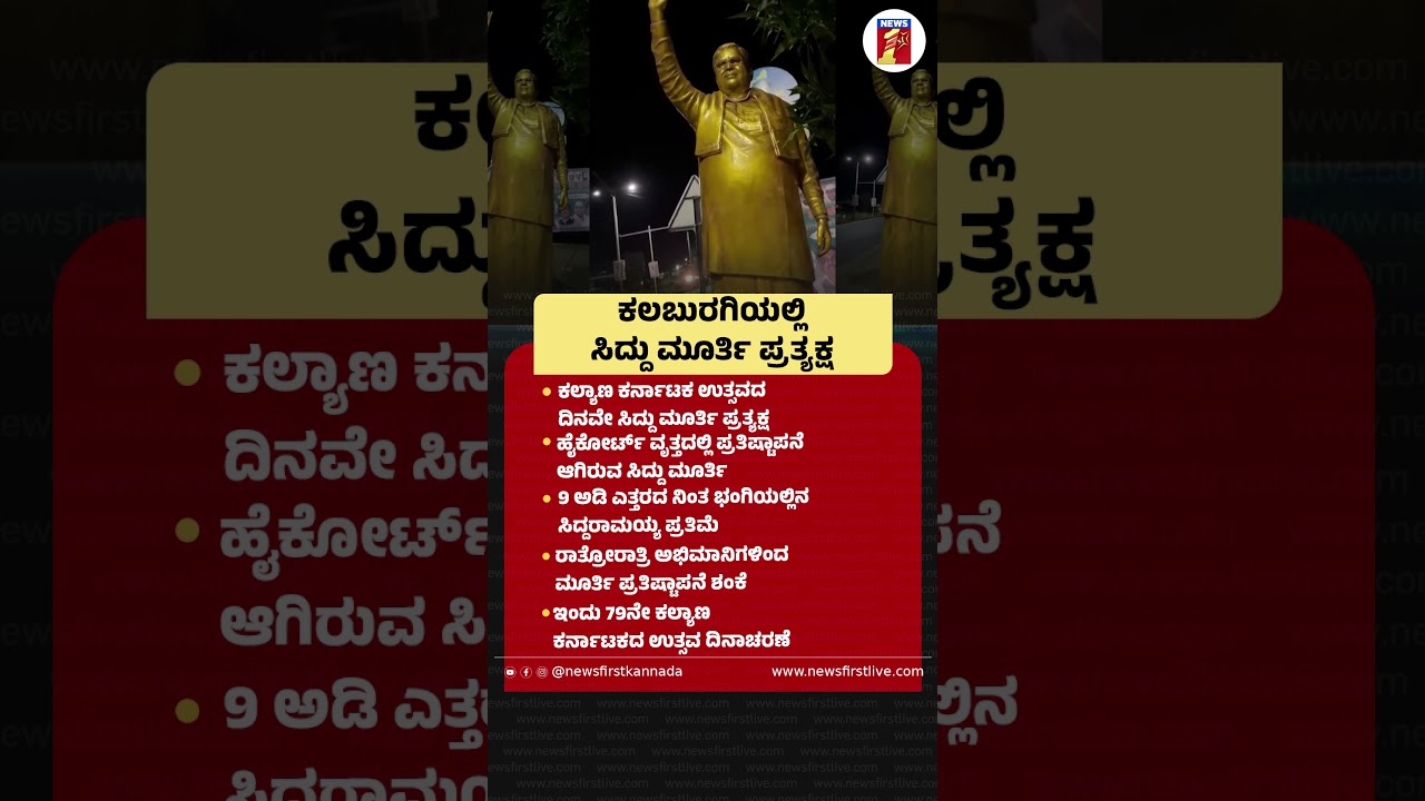 Kalaburagiಯಲ್ಲಿ Siddaramaiah ಮೂರ್ತಿ ಪ್ರತ್ಯಕ್ಷ |@newsfirstkannada
