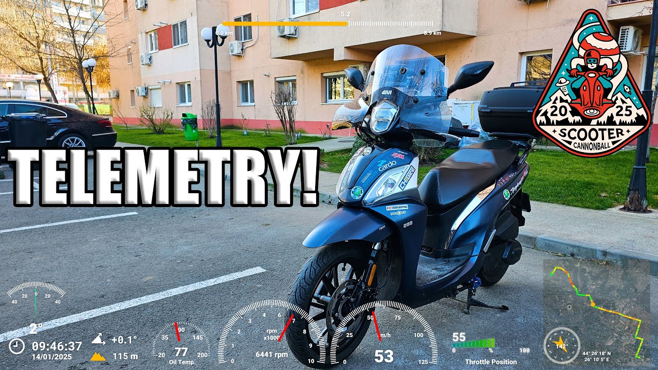 Adding telemetry data to my riding videos - 2025 Scooter Cannonball