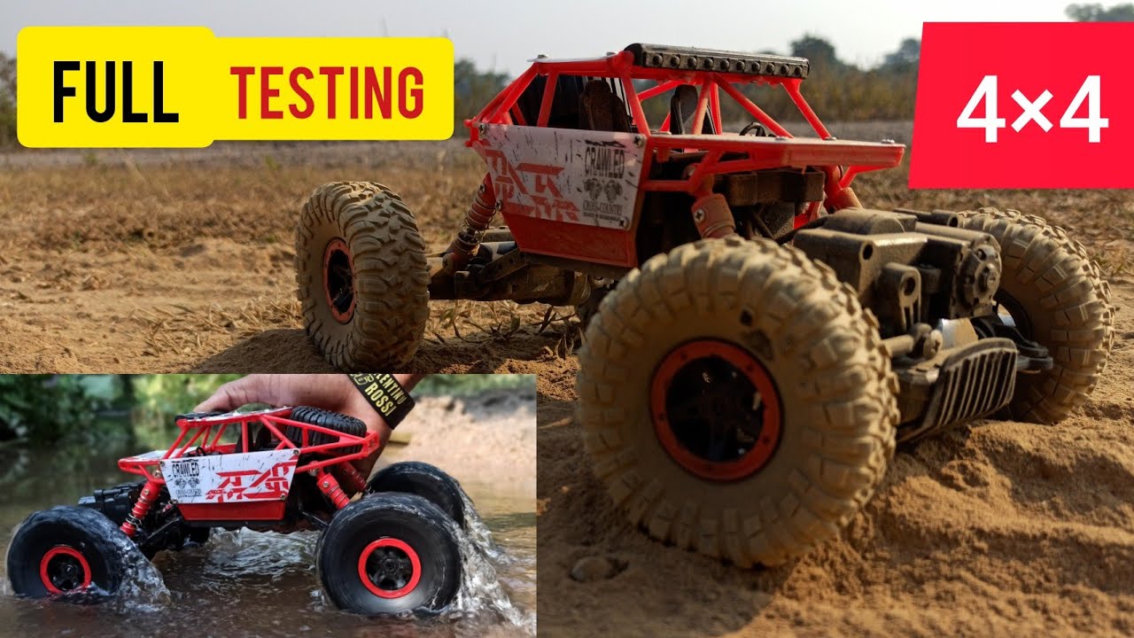 Unboxing and testing | rc Rock crawler mud test|2.4Ghz 1:18  | 4×4 monster car