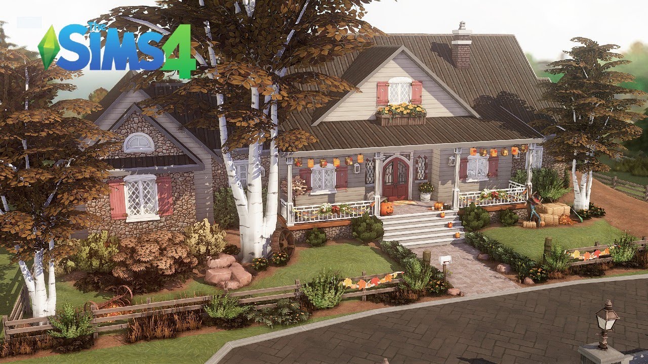 The Sims 4| Stop Motion | Fall Family Home | NoCC