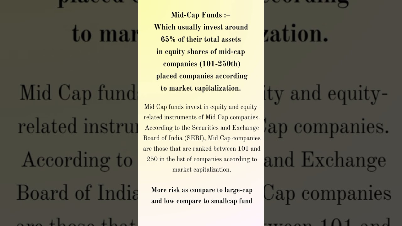 Equity Mutual Funds few categories💰#stockmarket #investment #equitymutualfund