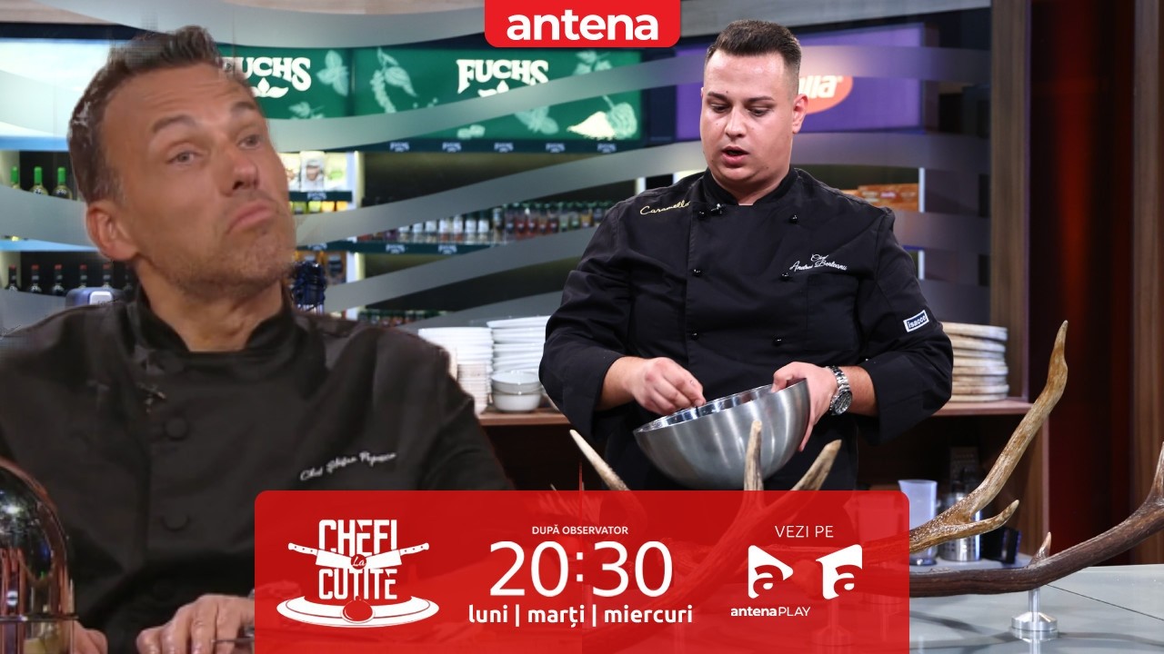 Andrei Berteanu a făcut senzație cu un preparat servit în coarne de cerb!