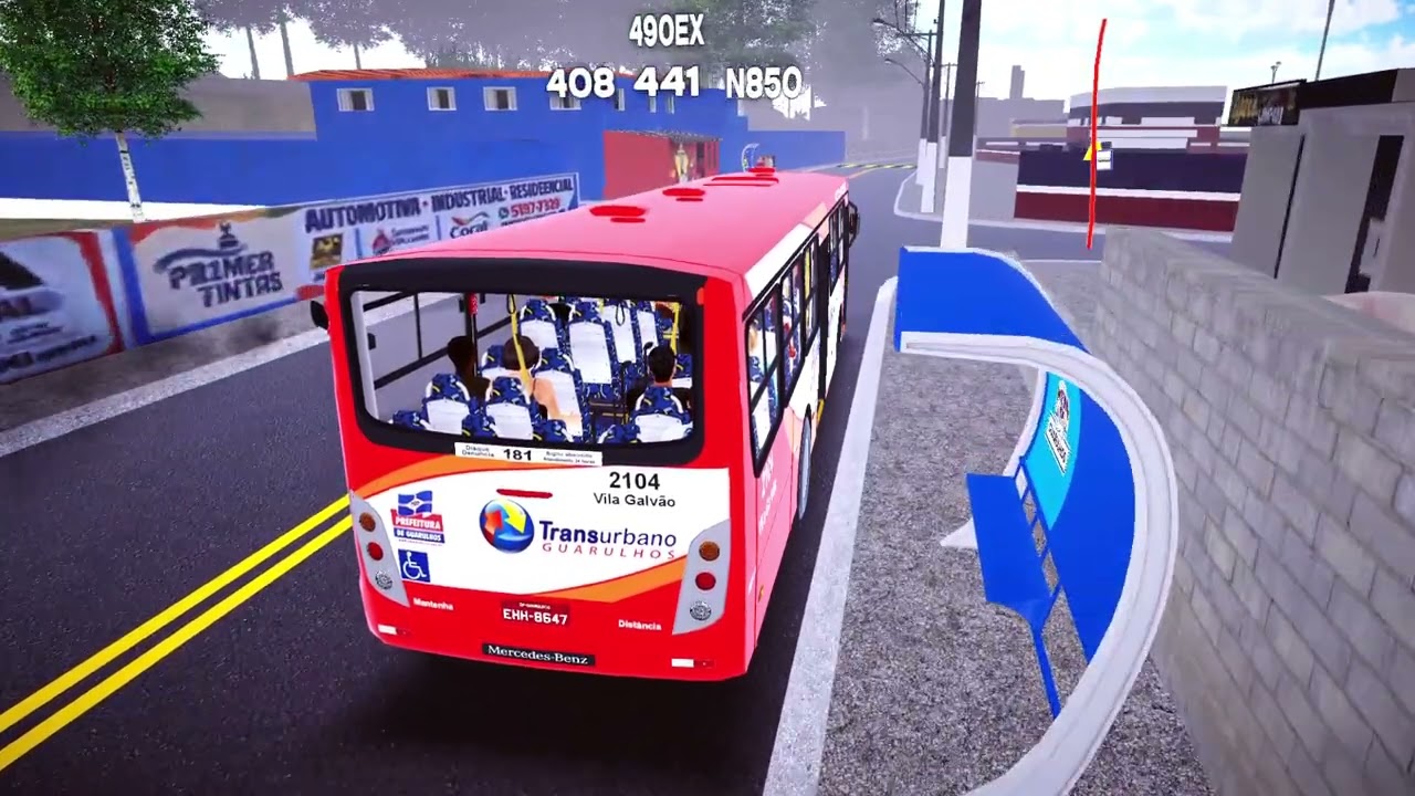 Pronto Bus Simulator Mapa conexão Guarulhos Com o  Caio Apache Vip II OF-1418 padrão TransUrbano