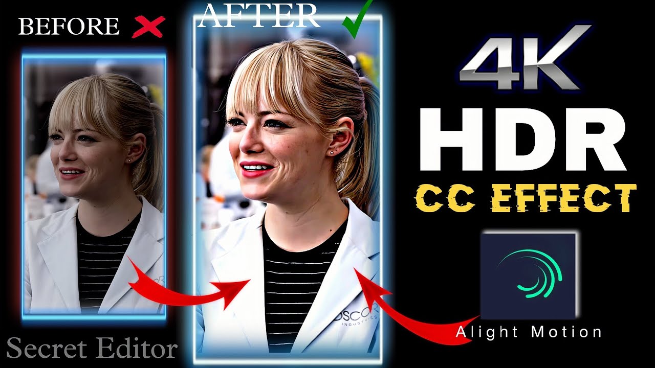 HDR CC Effect In Alight motion 😲🤩 || 4K Quality Tutorial Vedio ||