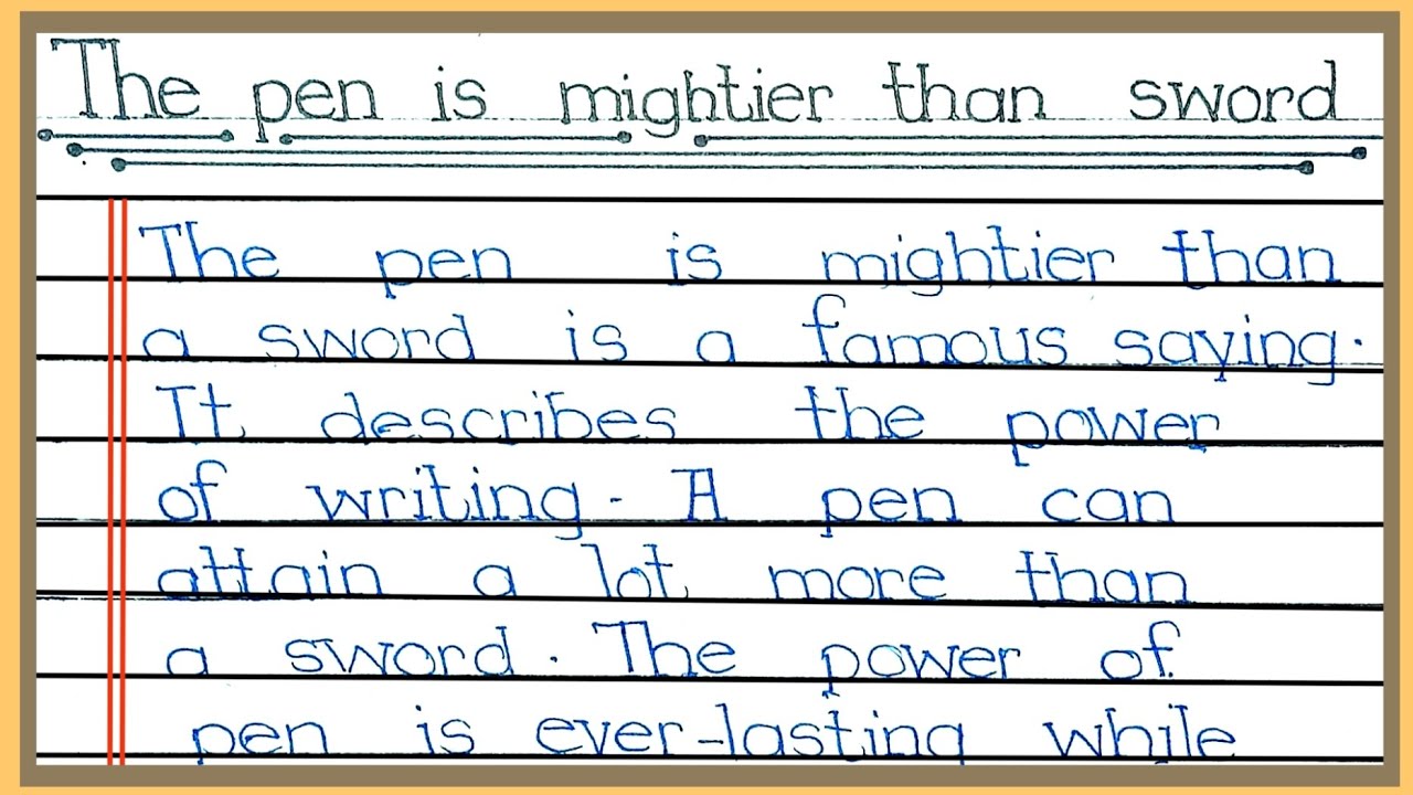 essay on the pen is mightier than the sword / essay on pen is mightier than sword in 200 words /