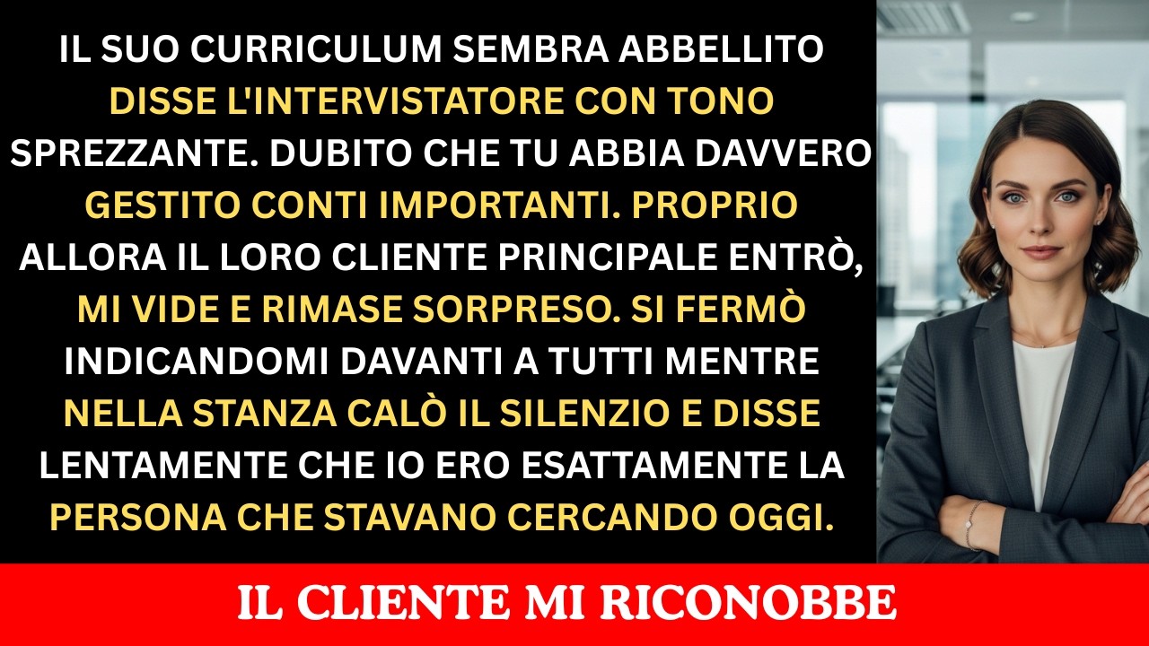 Hanno Messo In Dubbio La Mia Esperienza Durante Il Colloquio Poi Il Loro Miglior Cliente Entrò