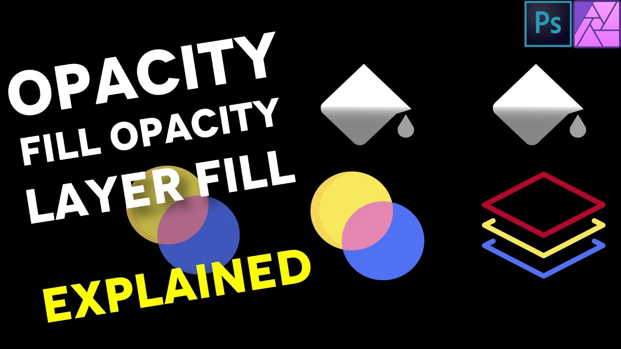 Opacity vs Fill Opacity vs Layer Fill EXPLAINED (Affinity Photo vs Photoshop)