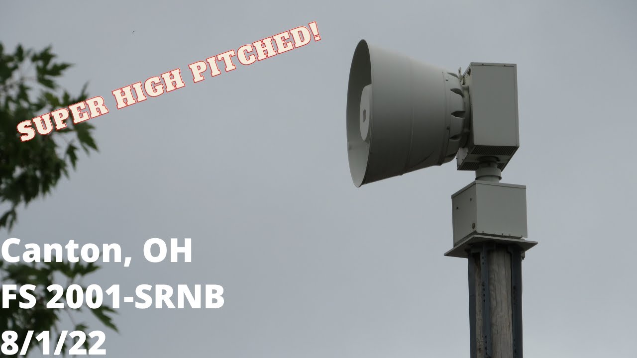 Canton, OH - Federal Signal 2001-SRNB Siren Test - Two Minute Alert (x2) - 8/1/22