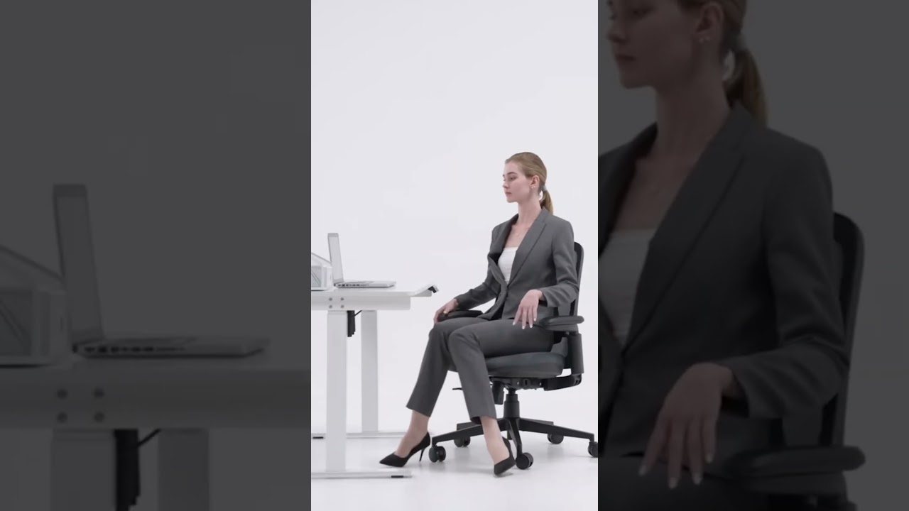 COLAMY Mesh Black Ergonomic Mid Back Office Chair Model*3084