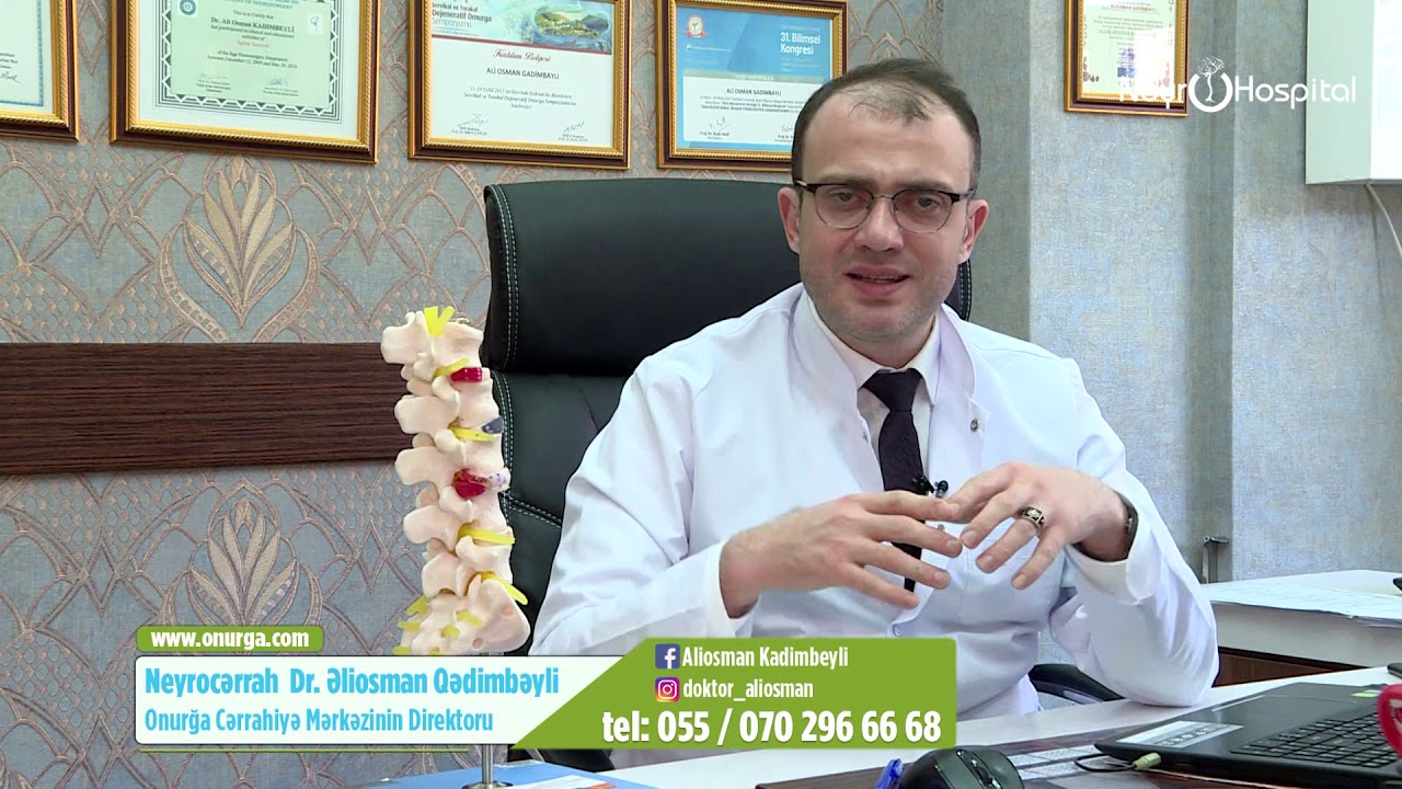 Bel disk yırtığının əməliyyatsız robotik lazer müalicəsi Neyrocərrah Əliosman Qədimbəyli.