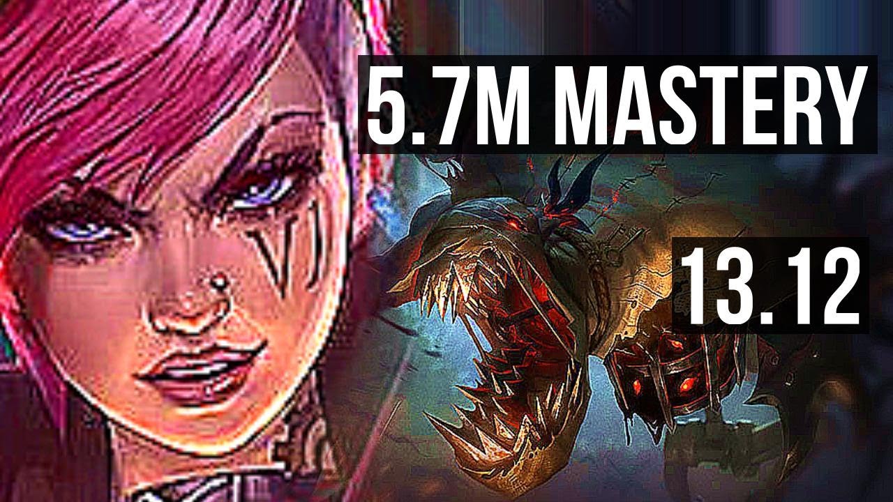 VI vs FIDDLE (JNG) | 5.7M mastery, 11/1/6, 1800+ games, Legendary | KR Grandmaster | 13.12