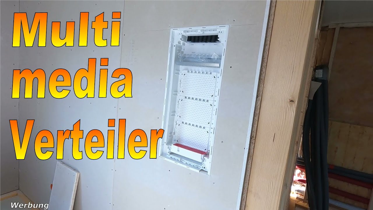 Elektroinstallation auf der Baustelle ⚡Multimediaverteiler Hohlwand Einbau ⚡ Verteiler für Wohnung