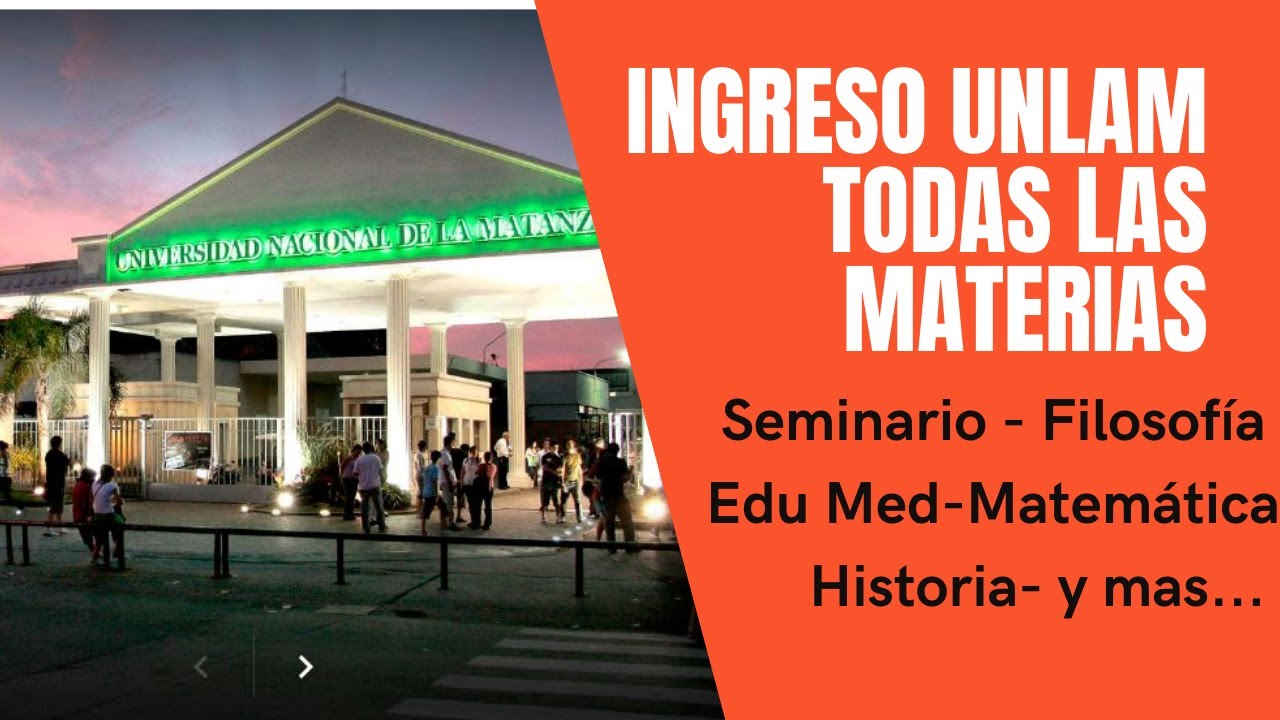 ASÍ SON TODAS LAS MATERIAS DEL INGRESO EN LA UNLAM (EXPLICADAS POR ALUMNOS DE DISTINTAS CARRERAS)