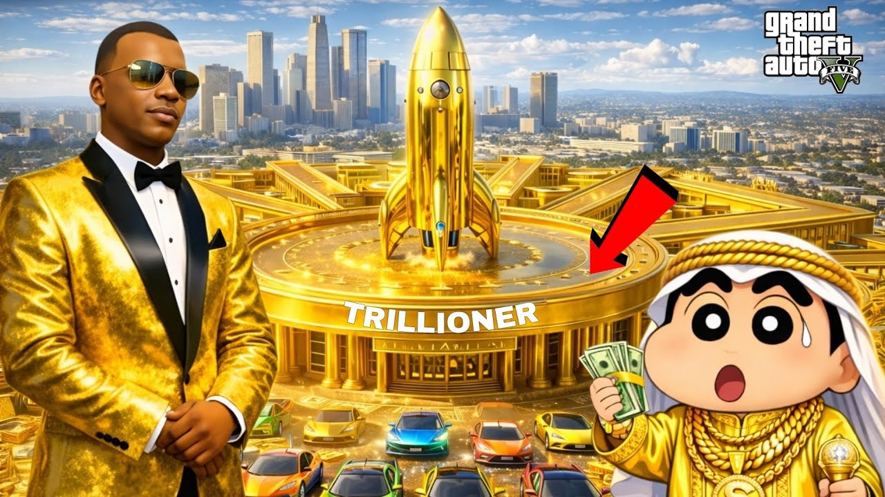 Shinchan And Frankline Touch Anything Become Diamond Gold In Gta 5