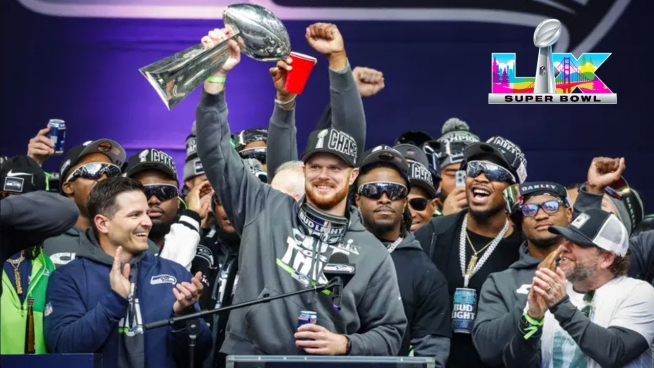 Party time in Seattle as the city celebrates the Seahawks winning Super Bowl LX