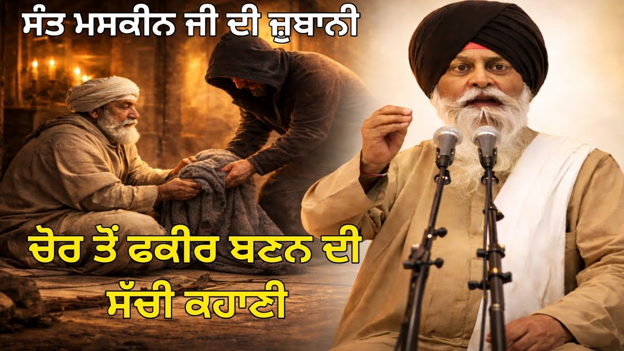 ਚੋਰ ਤੋਂ ਫਕੀਰ ਬਣਨ ਦੀ ਸੱਚੀ ਕਹਾਣੀ | Sant Maskeen Ji Katha | Gurbani Vichar