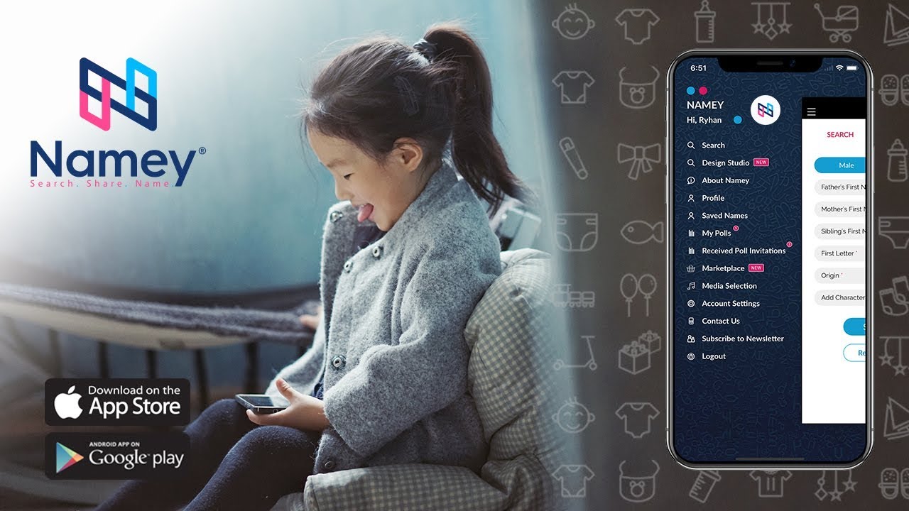 Namey App - Find the Baby Name of Your Dreams using Artificial Intelligence