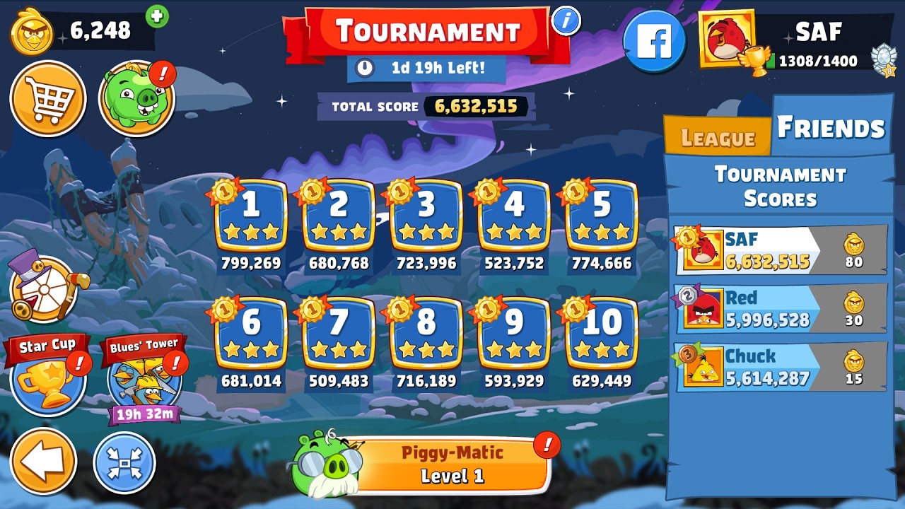 Angry Birds Friends. Турнир (23.02.2026). Все уровни 3 звезды. Проход от Сергея Фетисова.