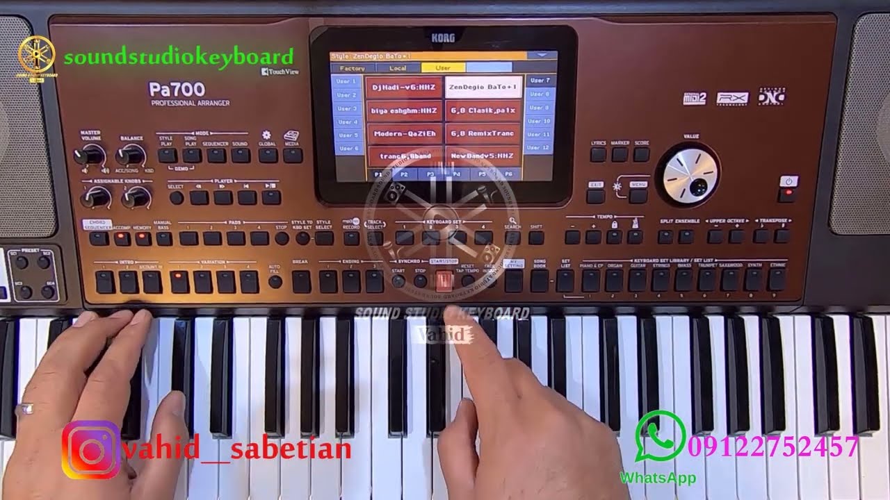 KORG PA700تست صدا وریتم های شاد کیبورد(ارگ)