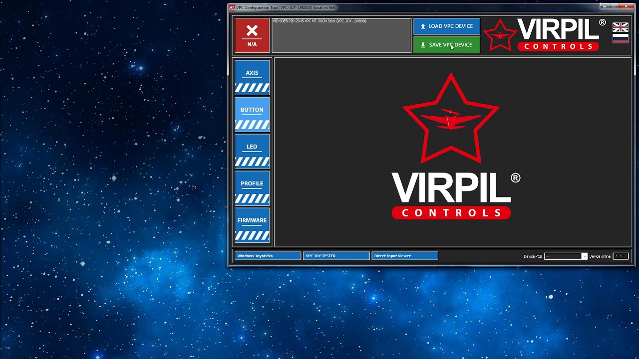 VPC Virpil - axis to button tutorial