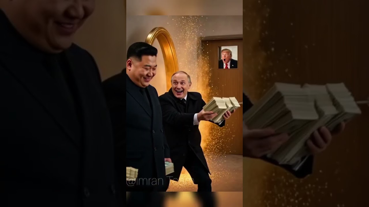 Putin & Kim jong Mirror Prank with Trump 🫢😂#trump #putin