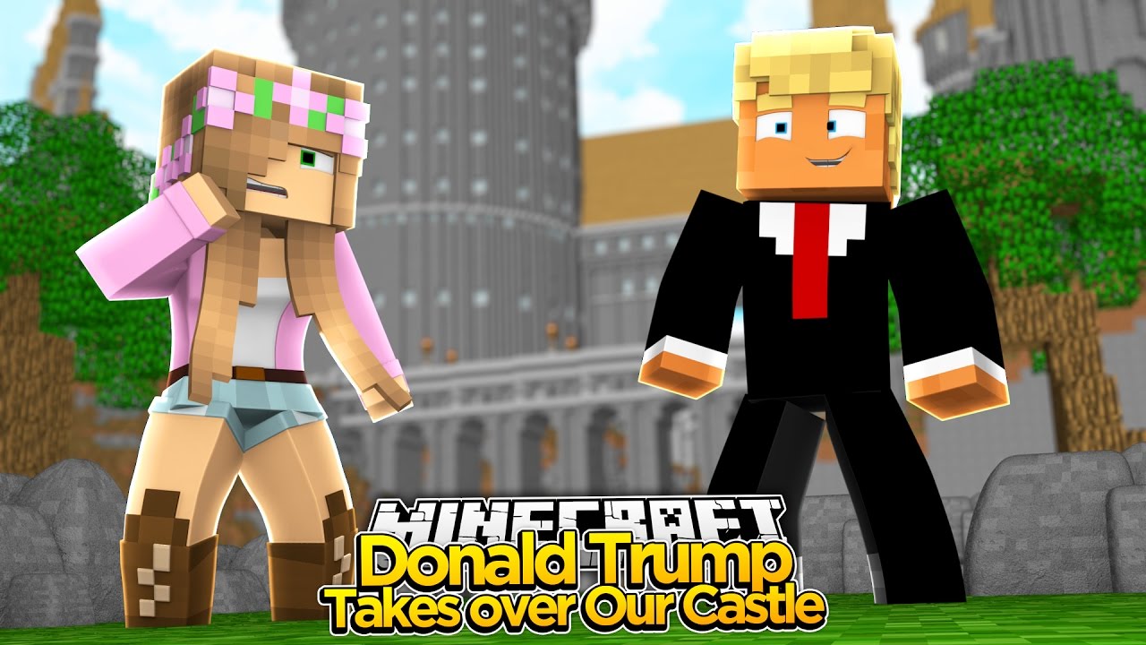 Minecraft : DONALD TRUMP TAKES OVER THE CASTLE! w/Little Kelly