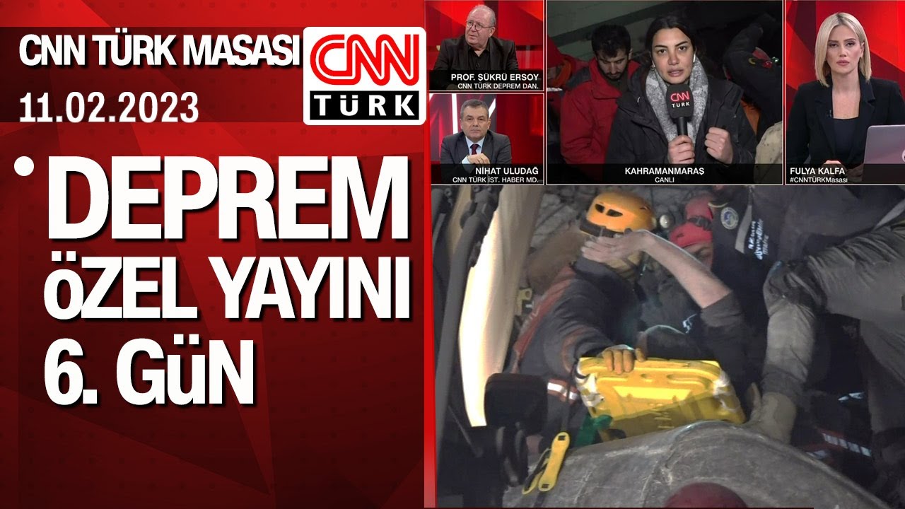 CNN TÜRK Masası deprem özel yayını (6. gün) - 11.02.2023 Cumartesi