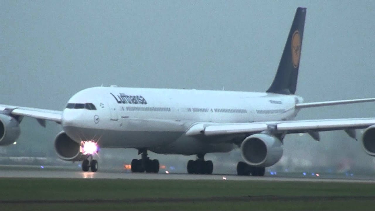 Lufthansa A346 departing YUL on 24L