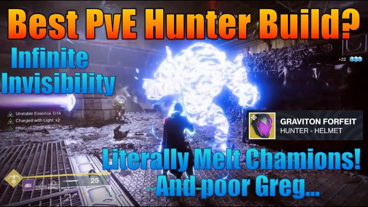 Best PvE Hunter Build for Master Content? Infinite Invis and Destroy Champions! (Destiny 2)