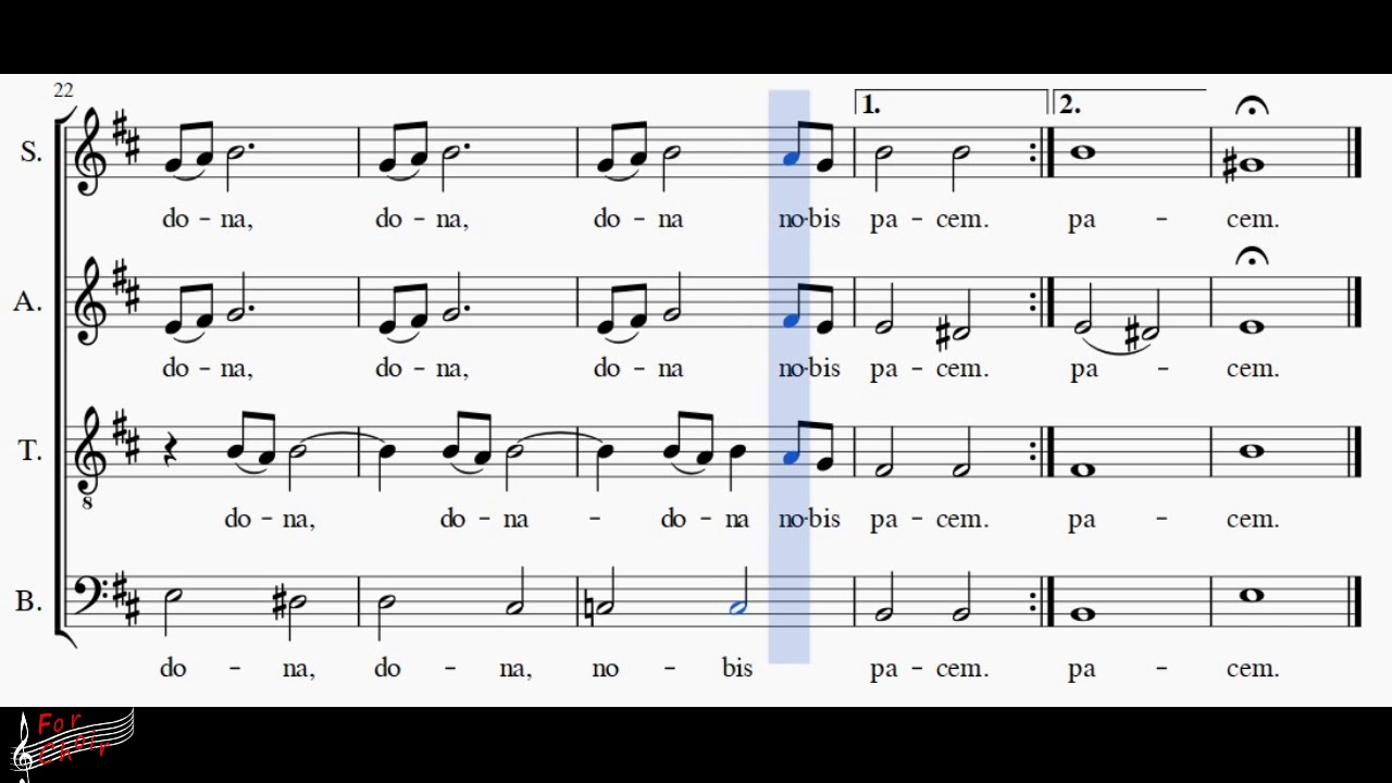 Choir/chór S. Porterfield - Agnus Dei - Soprano