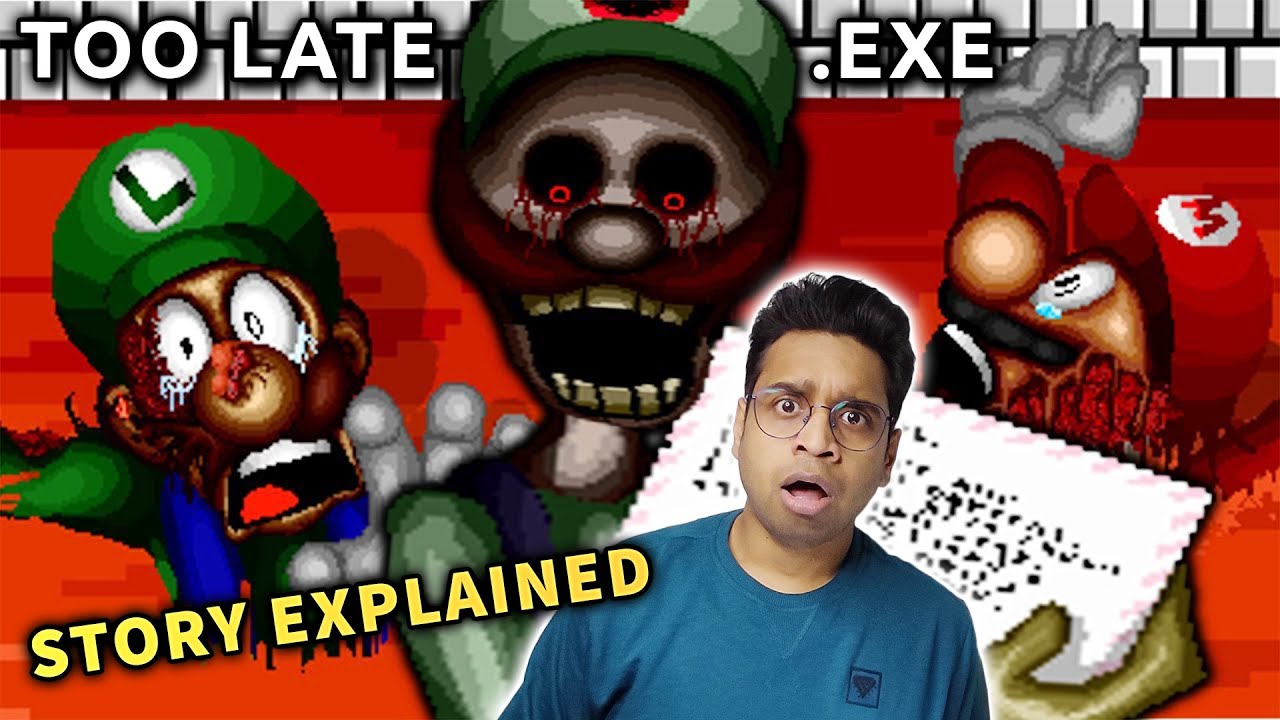 Who Killed MARIO's Brother LUIGI? 😈 Story of TOO LATE.EXE Horror EXE Creepypasta Story in Hindi