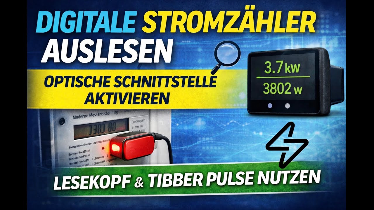 Digitale Stromz&auml;hler auslesen: Optische Schnittstelle / Lesekopf aktivieren & Tibber Pulse nutzen