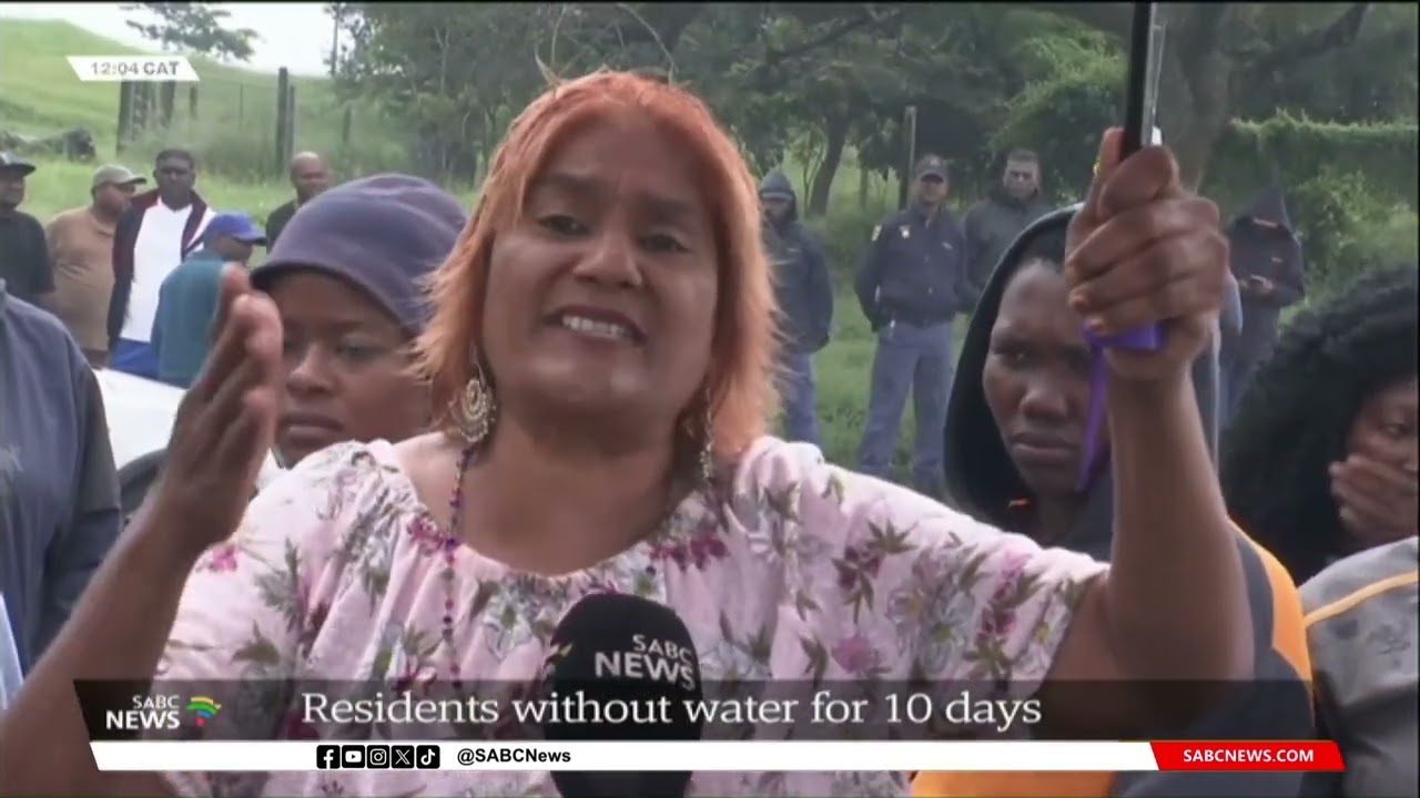 Angry Verulam residents protests demanding water be restored to the area