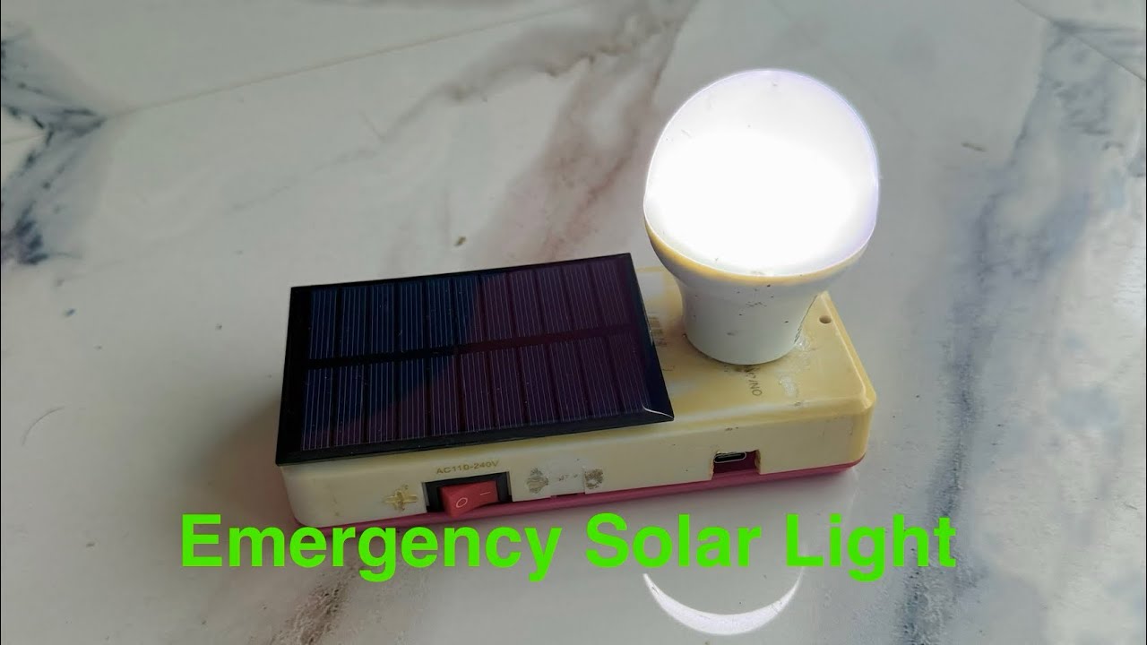 How To Make A Emergency Solar Light At Your Home Easily ll Solar Emergency Light 