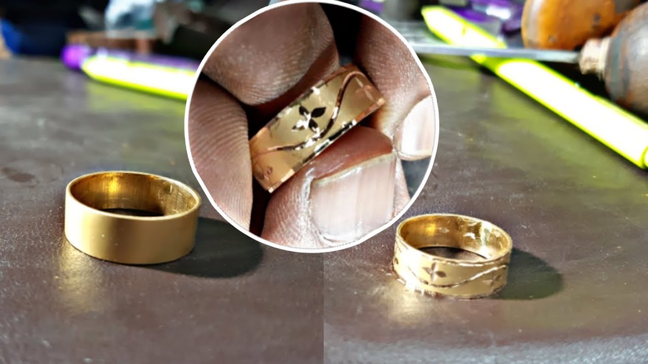 How to do Show Work on a Gold Ring #trending #ring #goldjewellery 