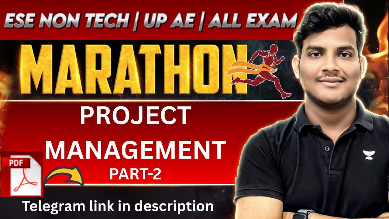 Project Management| Part 2 | Marathon | ESE Non-tech | UP AE | All exam Deependra Sir