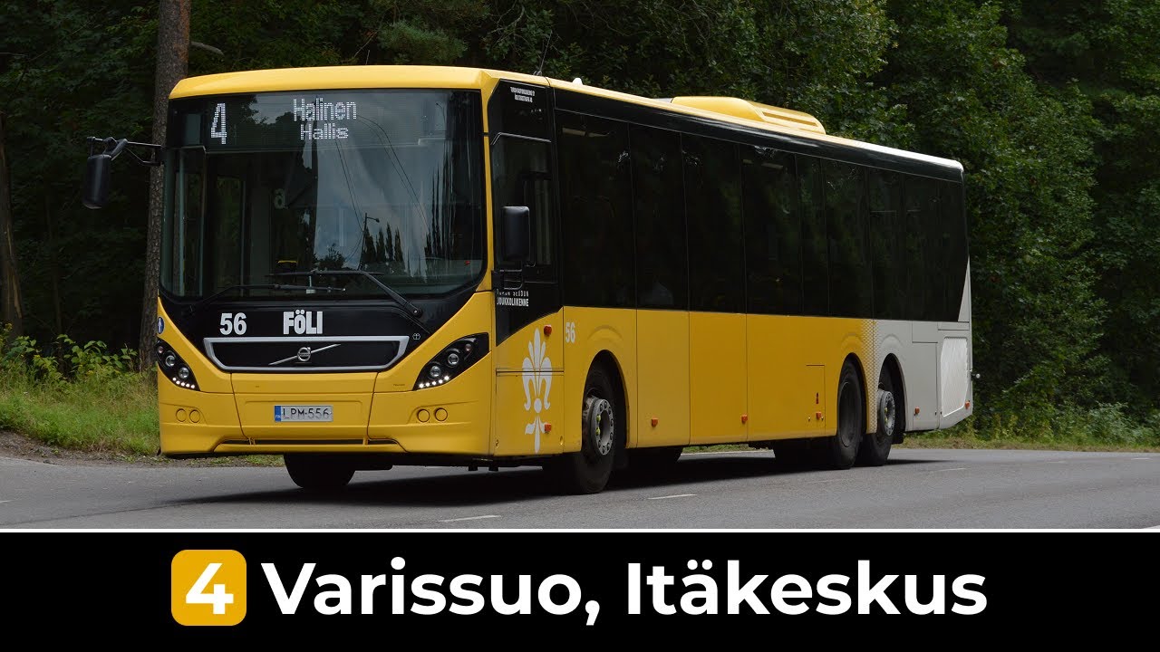 Turku Föli Runkolinja 4: Halinen - Varissuo, Itäkeskus (Nopeutettu) | Turun Kaupunkiliikenne 53