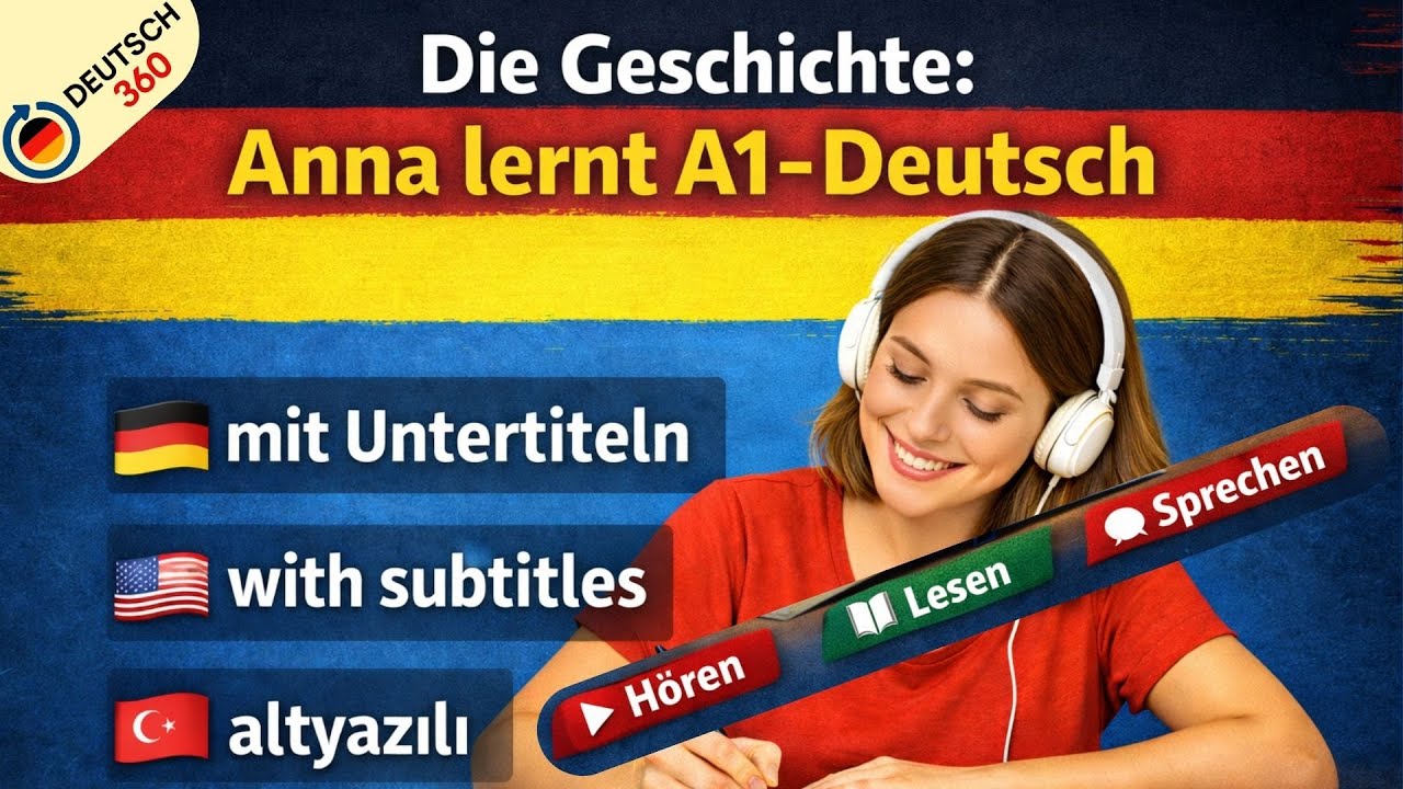 Einfache Geschichte für Anfänger - 1 | Deutsch hören & lesen & verstehen & sprechen 