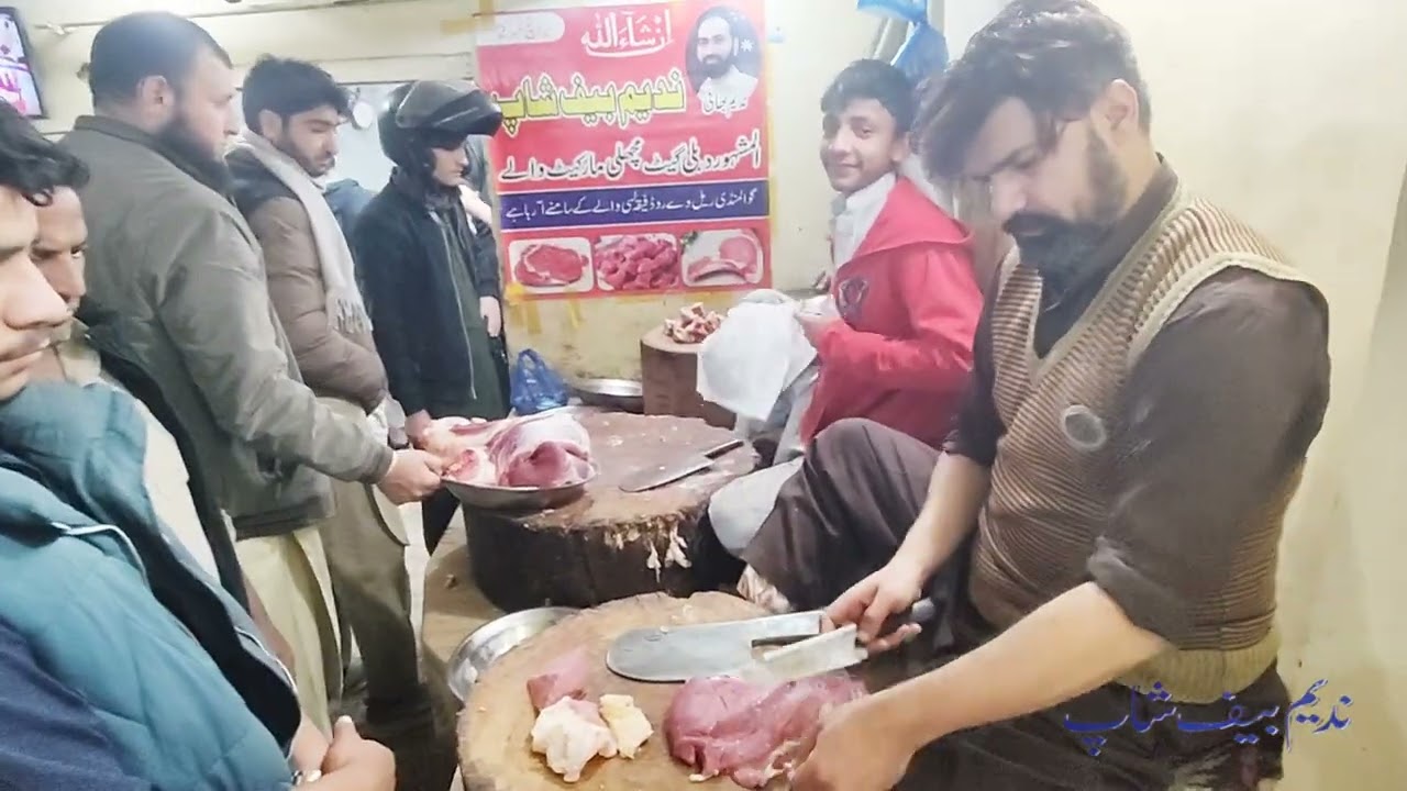 Bada Gosht cutting skill 🍖 amazing cutting Lahore Delhi Gate مچھلی مارکیٹ ندیم بیف شاپ Lahore 2026 